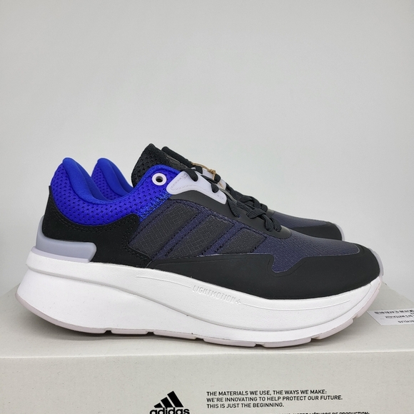 New adidas Znchill Lightmotion+ 'Black Blue White' Women's Running Shoes Size 7 - Picture 4 of 9